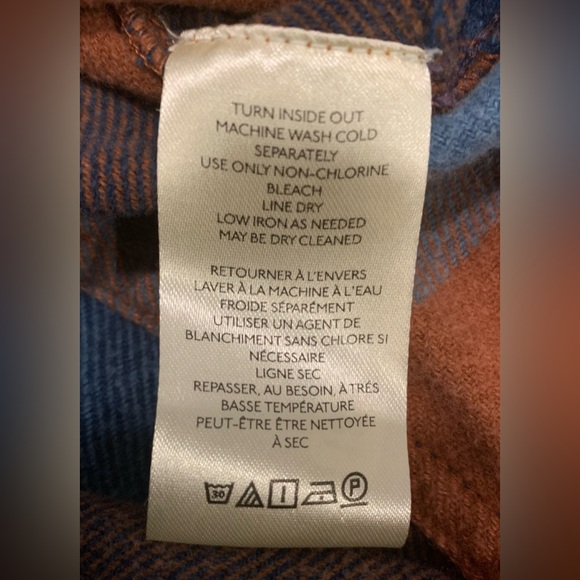 Free People We the Free Austin Plaid Buttondown Flannel Size XS 100% Cotton NWT - Picture 14 of 16